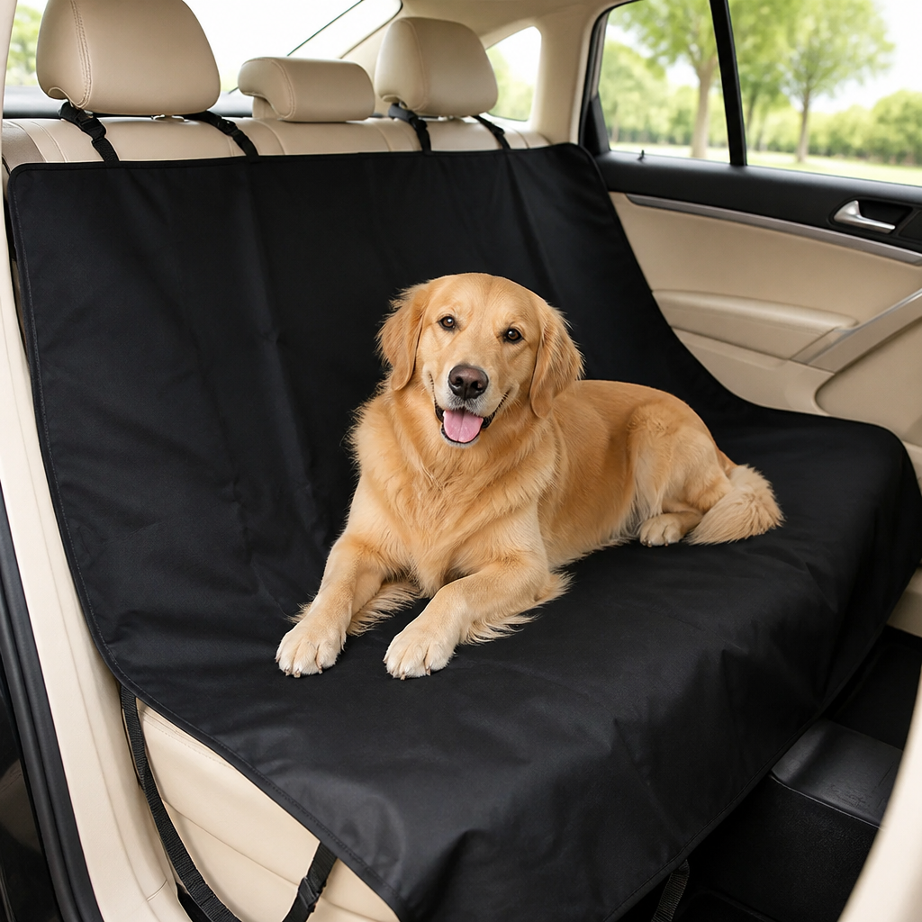 DogBedHouse Waterproof & Scratch-Resistant Padded Oxford Back Seat Hammock (Universal Fit)