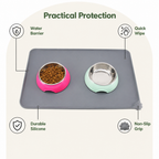 DogBedHouse Waterproof Silicone & Easy-Clean Pet Feeding Mat