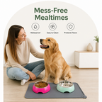 DogBedHouse Waterproof Silicone & Easy-Clean Pet Feeding Mat