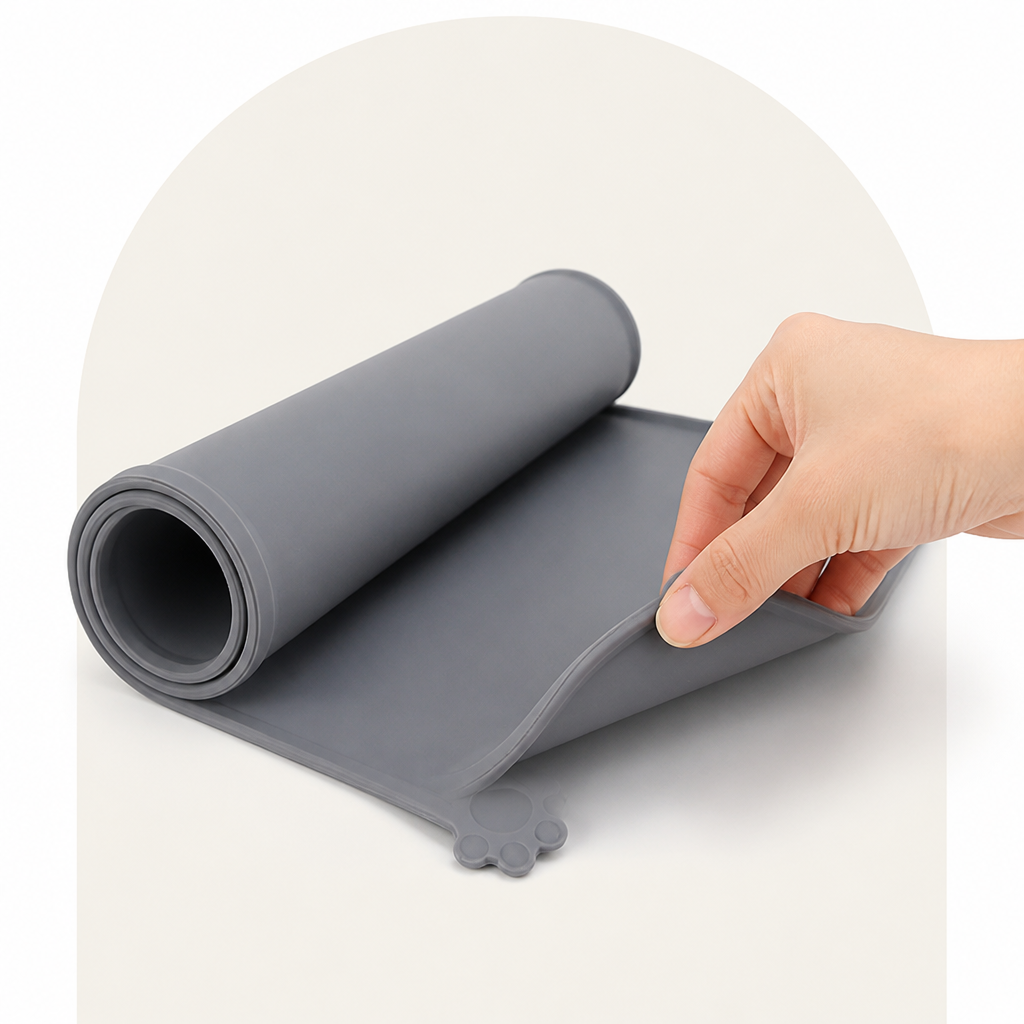 DogBedHouse Waterproof Silicone & Easy-Clean Pet Feeding Mat