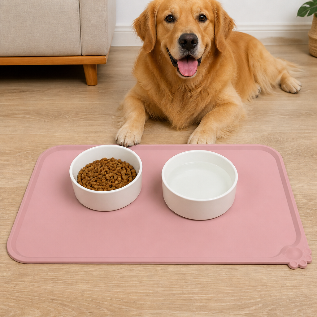 DogBedHouse Waterproof Silicone & Easy-Clean Pet Feeding Mat