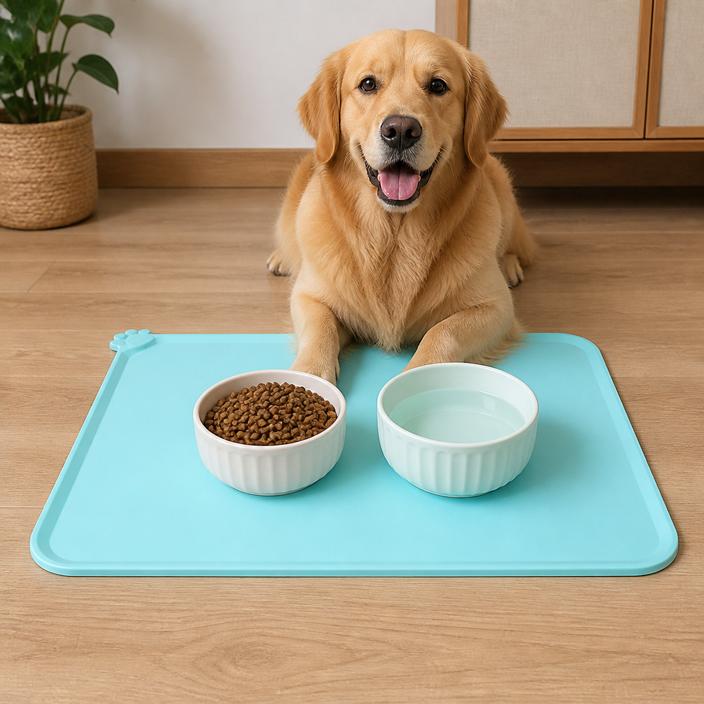 DogBedHouse Waterproof Silicone & Easy-Clean Pet Feeding Mat