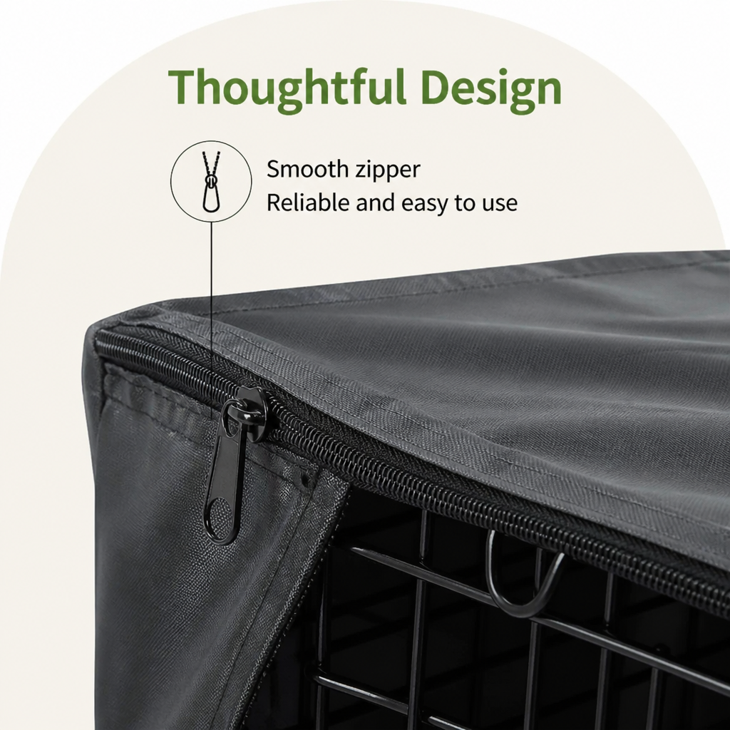 DogBedHouse Waterproof Silver-Coated Crate Cover (Double-Door Ventilation)
