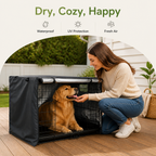 DogBedHouse Waterproof Silver-Coated Crate Cover (Double-Door Ventilation)