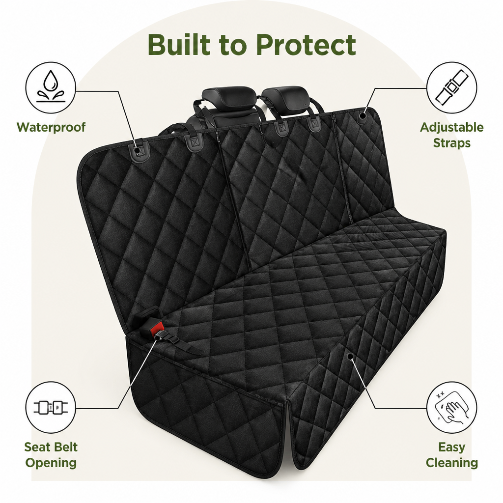 DogBedHouse Waterproof & Stain-Resistant Car Seat Cover