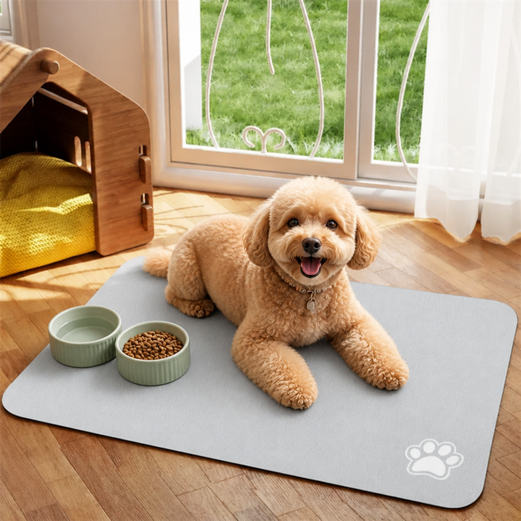 DogBedHouse Waterproof & Super-Absorbent Non-Slip Feeding Mat