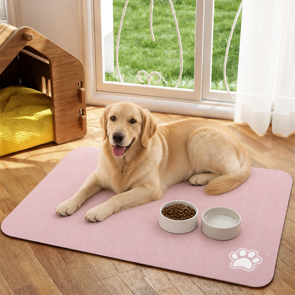 DogBedHouse Waterproof & Super-Absorbent Non-Slip Feeding Mat
