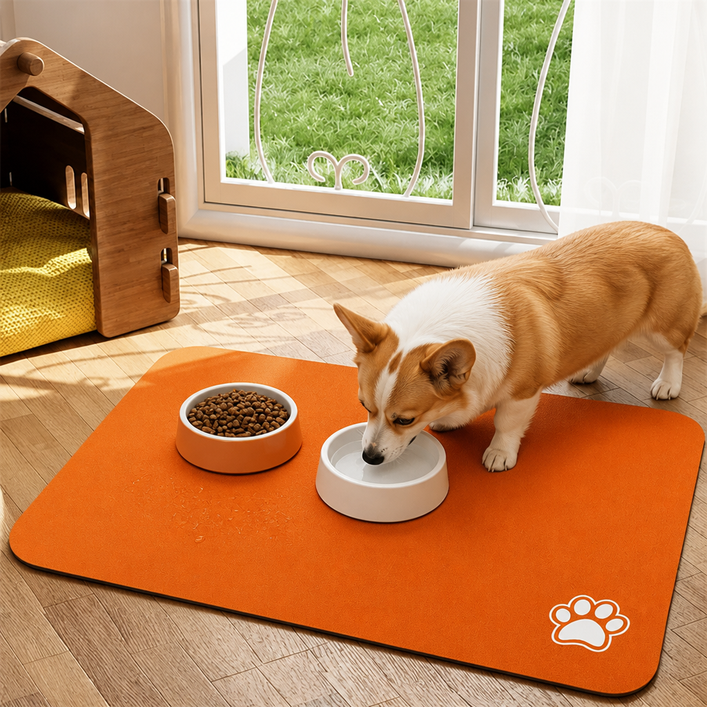DogBedHouse Waterproof & Super-Absorbent Non-Slip Feeding Mat