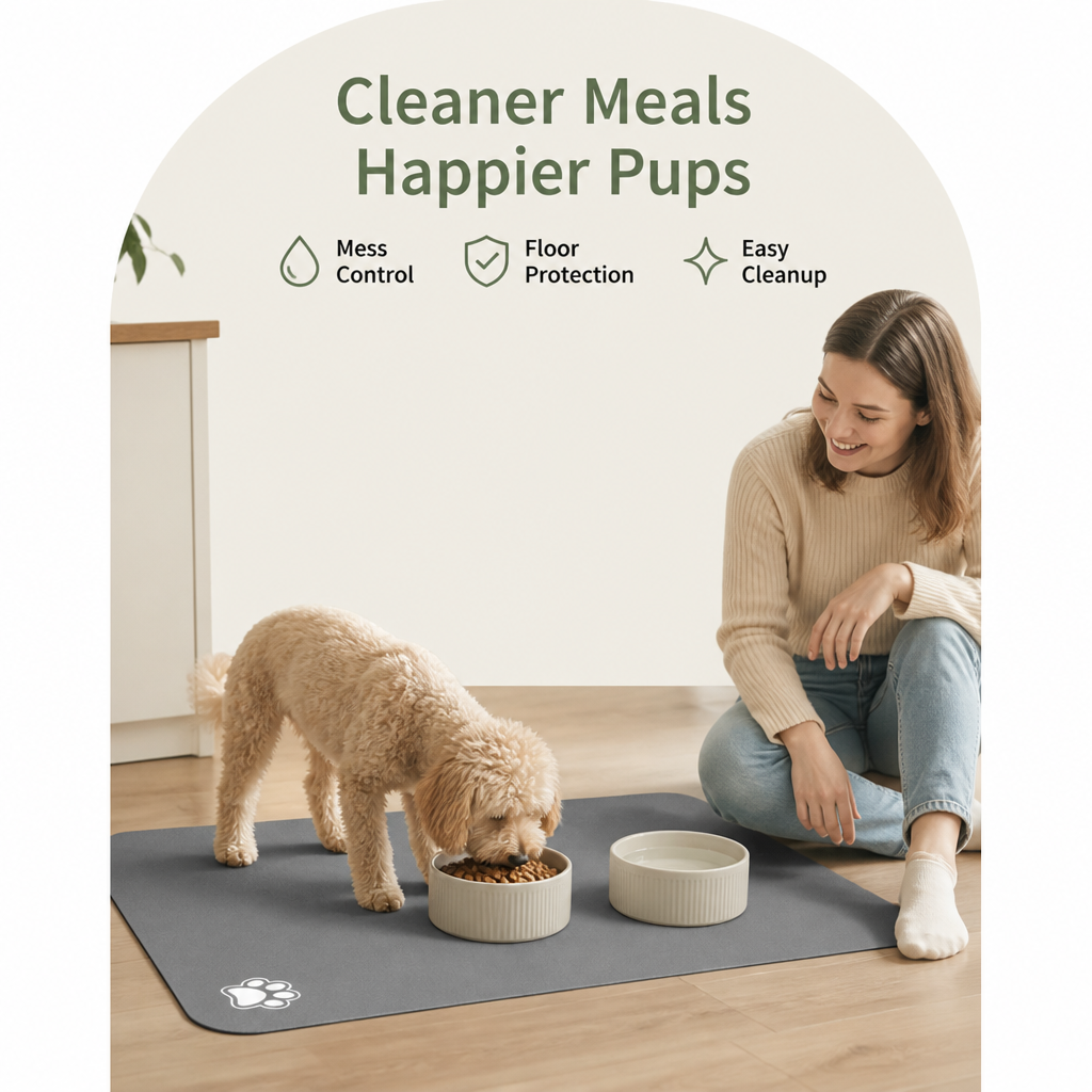 DogBedHouse Waterproof & Super-Absorbent Non-Slip Feeding Mat