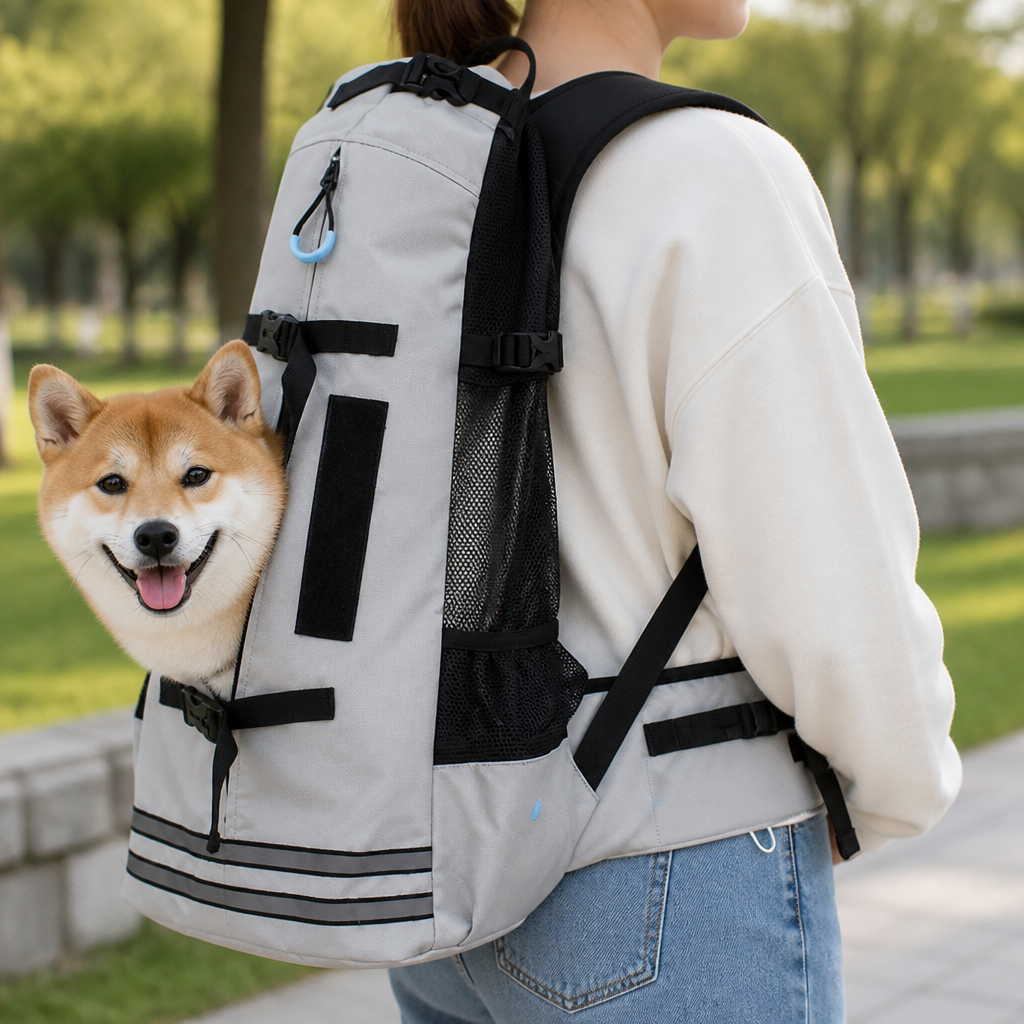 DogBedHouse Waterproof & Thickened Straps Dog Carrier Backpack (Medium Dogs)