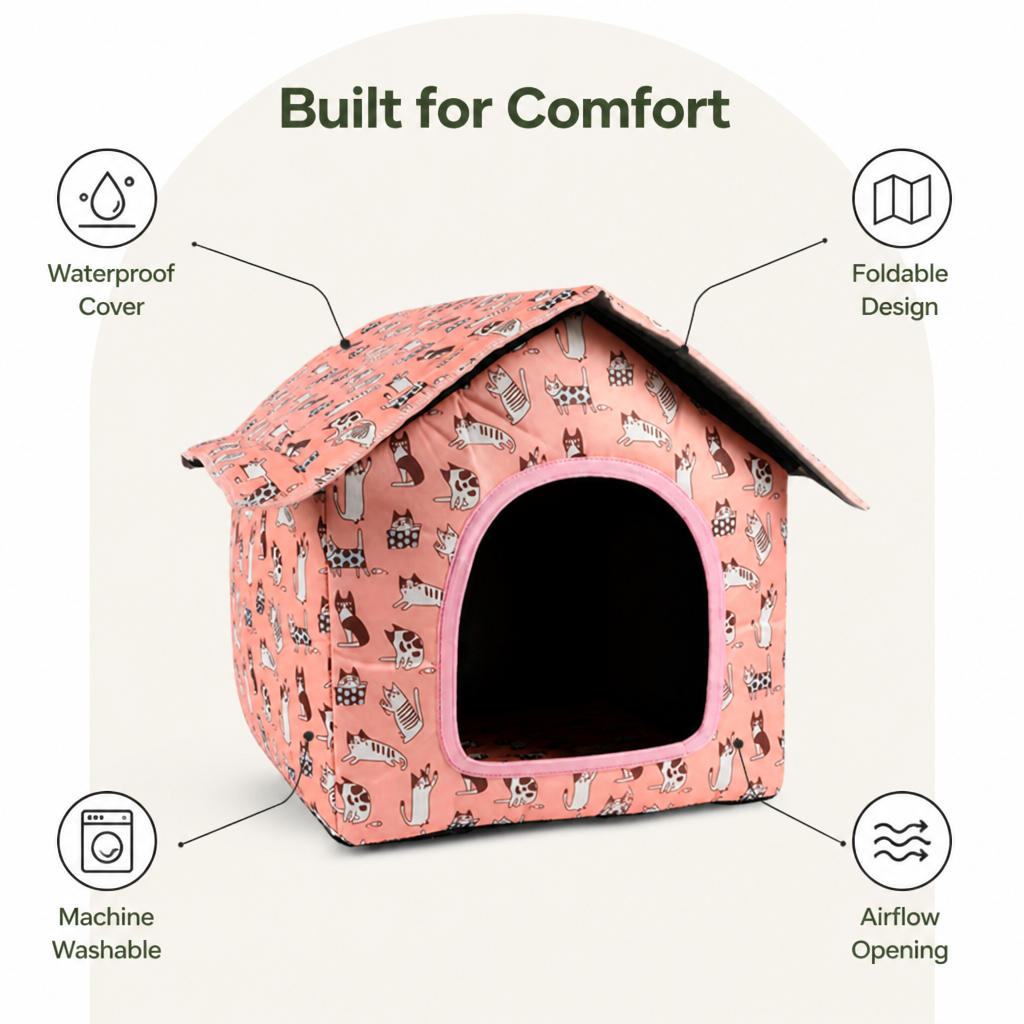 DogBedHouse Waterproof & Washable Foldable Pet House