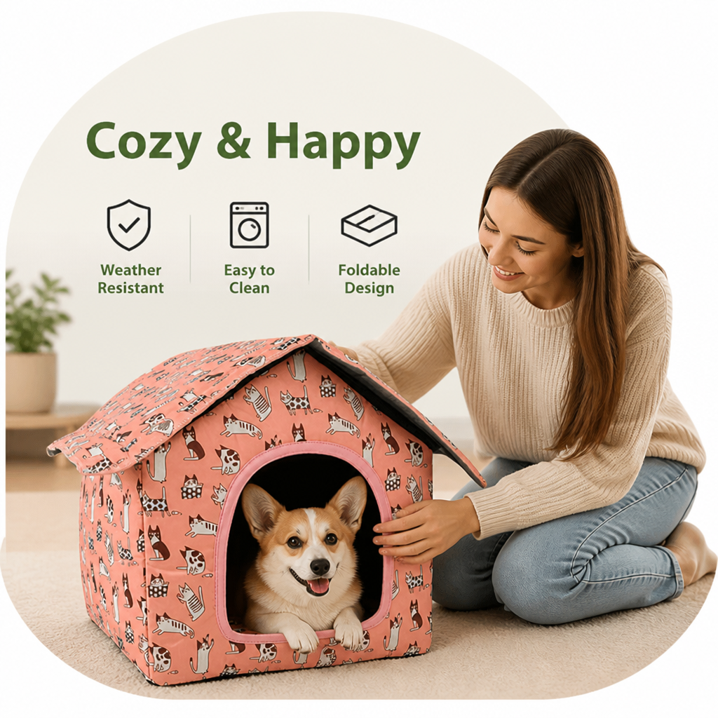 DogBedHouse Waterproof & Washable Foldable Pet House