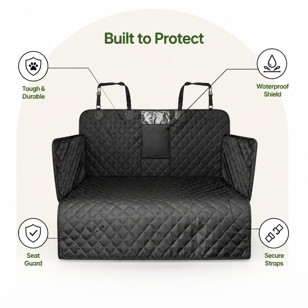 DogBedHouse Waterproof & Wear-Resistant Dog Car Seat Cover (Hammock)
