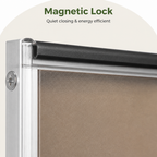 DogBedHouse Weatherproof Aluminum Frame & Magnetic Lock Pet Door (Fits 0.42–2 In Doors)