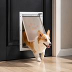 DogBedHouse Weatherproof Aluminum Frame & Magnetic Seal Pet Door (Locking Panel)