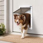 DogBedHouse Weatherproof Aluminum Frame & Magnetic Seal Pet Door (Locking Panel)