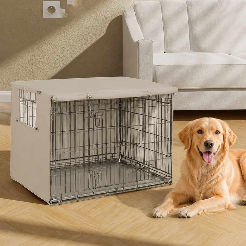 DogBedHouse Weatherproof Oxford Fabric & Mesh Windows Crate Cover