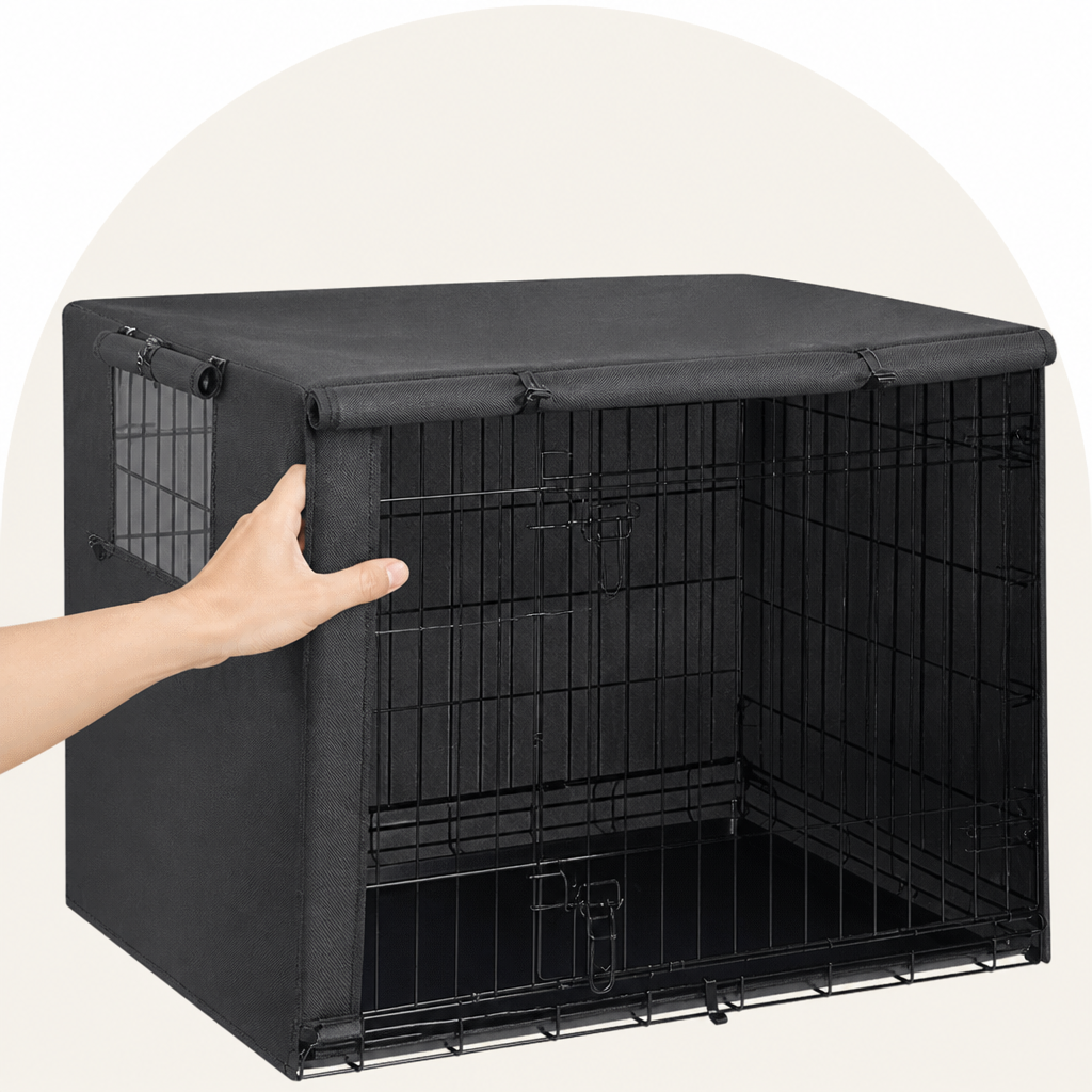 DogBedHouse Weatherproof Oxford Fabric & Mesh Windows Crate Cover