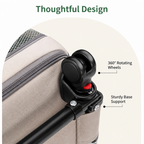 DogBedHouse Wheeled Trolley & Seatbelt-Secured Cat Carrier (Removable Stand)