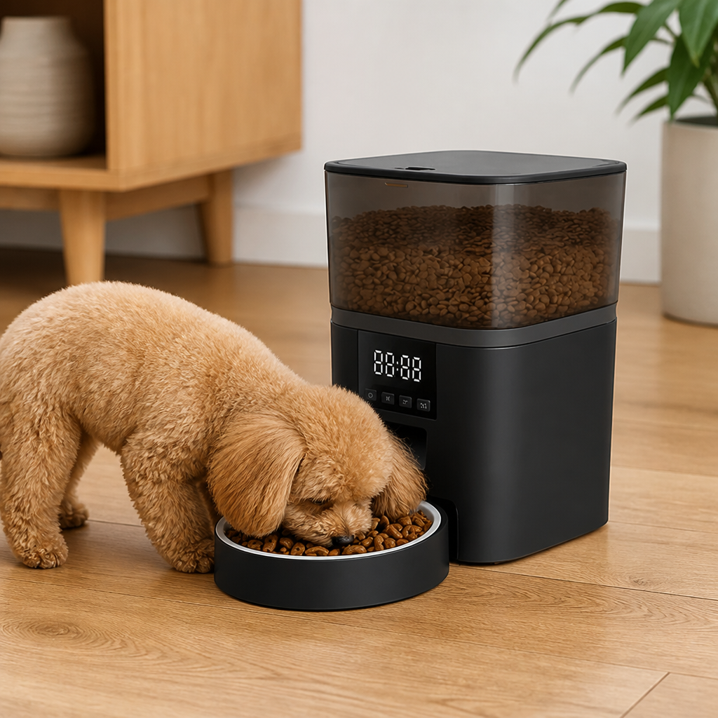 DogBedHouse WiFi App Control & Stainless Steel Bowl Pet Feeder