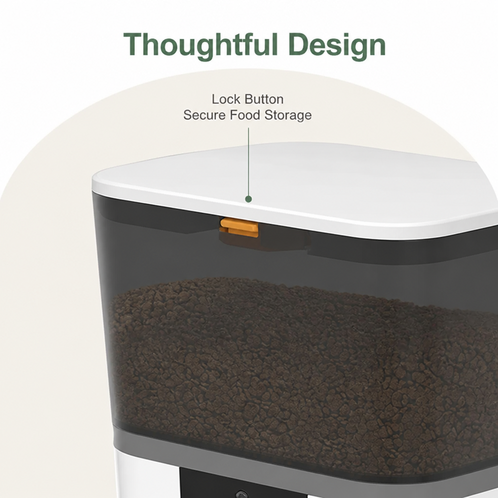 DogBedHouse WiFi App Control & Stainless Steel Bowl Pet Feeder