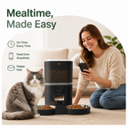 DogBedHouse WiFi App Control & Stainless Steel Bowl Pet Feeder