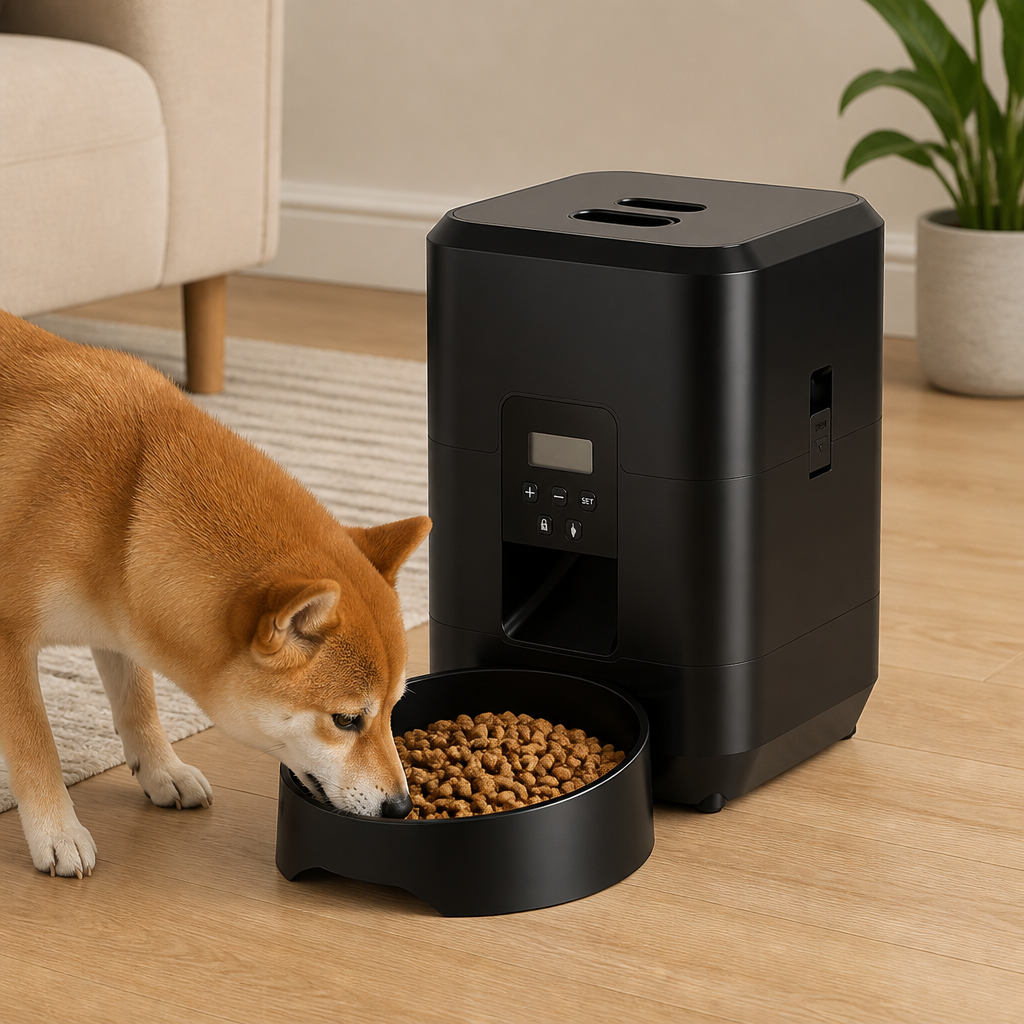 DogBedHouse WiFi App-Controlled & Portion-Control Automatic Pet Feeder (Removable Hopper)