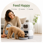 DogBedHouse WiFi App-Controlled & Portion-Control Automatic Pet Feeder (Removable Hopper)