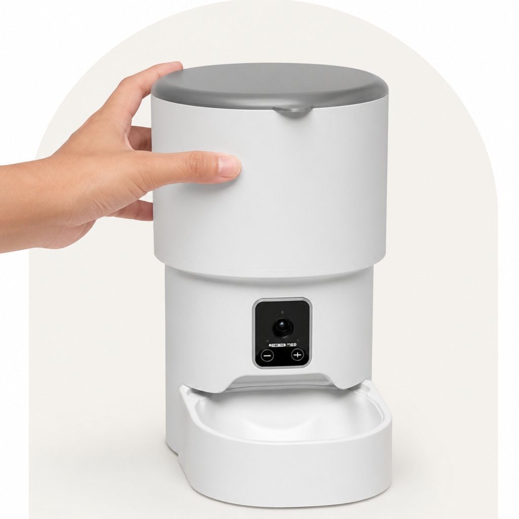 DogBedHouse WiFi App-Controlled & Portion Control Pet Feeder (4L Hopper)