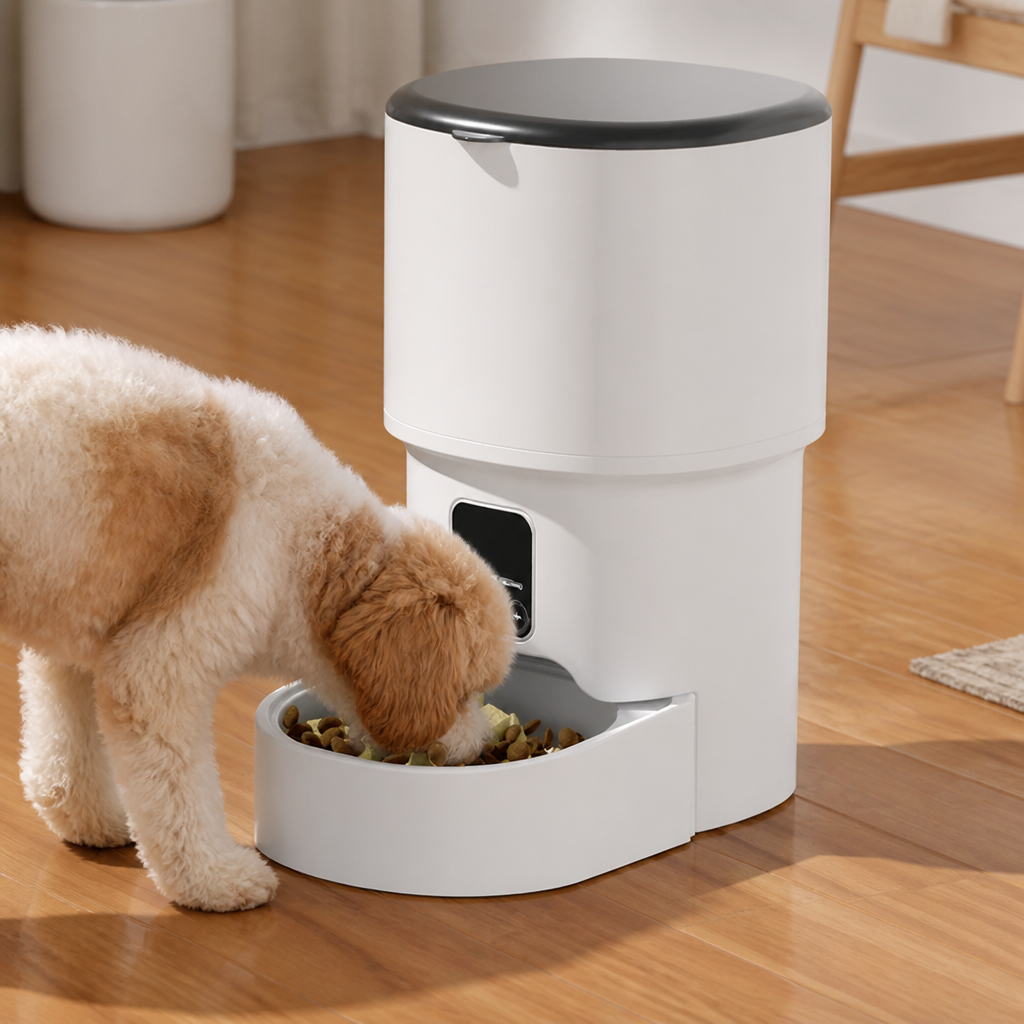 DogBedHouse WiFi App-Controlled & Portion Control Pet Feeder (4L Hopper)