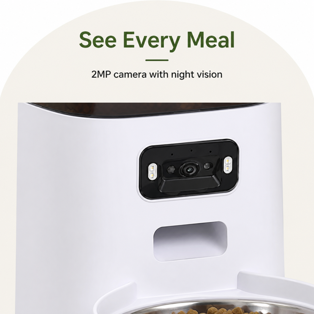 DogBedHouse WiFi & Camera Automatic Pet Feeder (5L Hopper)