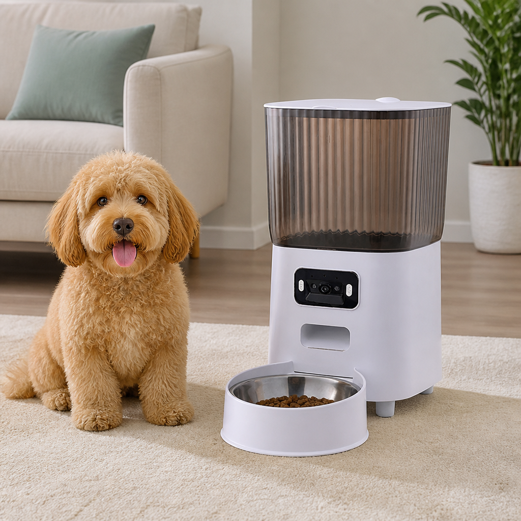 DogBedHouse WiFi & Camera Automatic Pet Feeder (5L Hopper)