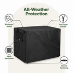 DogBedHouse Windproof Oxford & Mesh Windows Crate Cover (Fits 36-Inch Crates)