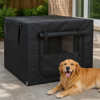 DogBedHouse Windproof Oxford & Mesh Windows Crate Cover (Fits 36-Inch Crates)