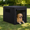 DogBedHouse Windproof Oxford & Mesh Windows Crate Cover (Fits 36-Inch Crates)