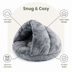 DogBedHouse Winter Warm Plush & Washable Cat & Small Dog Bed
