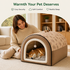 DogBedHouse Winter-Warm Plush & Washable Dog Bed