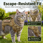 Escape-Resistant Adjustable Breathable Mesh Cat Harness (Vest-Style)