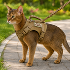 Escape-Resistant Adjustable Breathable Mesh Cat Harness (Vest-Style)