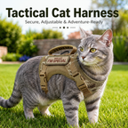 Escape-Resistant Adjustable Breathable Mesh Cat Harness (Vest-Style)