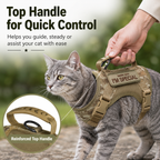 Escape-Resistant Adjustable Breathable Mesh Cat Harness (Vest-Style)