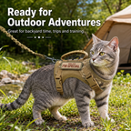 Escape-Resistant Adjustable Breathable Mesh Cat Harness (Vest-Style)