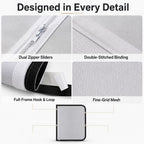 Fine-Grid Dual-Zipper Pet Mesh Door (No-Drill Install)