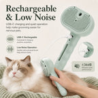 Fine-Mist Spray & One-Click Hair Release Pet Grooming Brush
