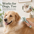 Fine-Mist Spray & One-Click Hair Release Pet Grooming Brush