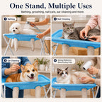 Foldable Elevated Breathable Mesh Pet Grooming Rack (Supports 44 lb)