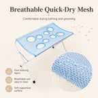 Foldable Elevated Breathable Mesh Pet Grooming Rack (Supports 44 lb)