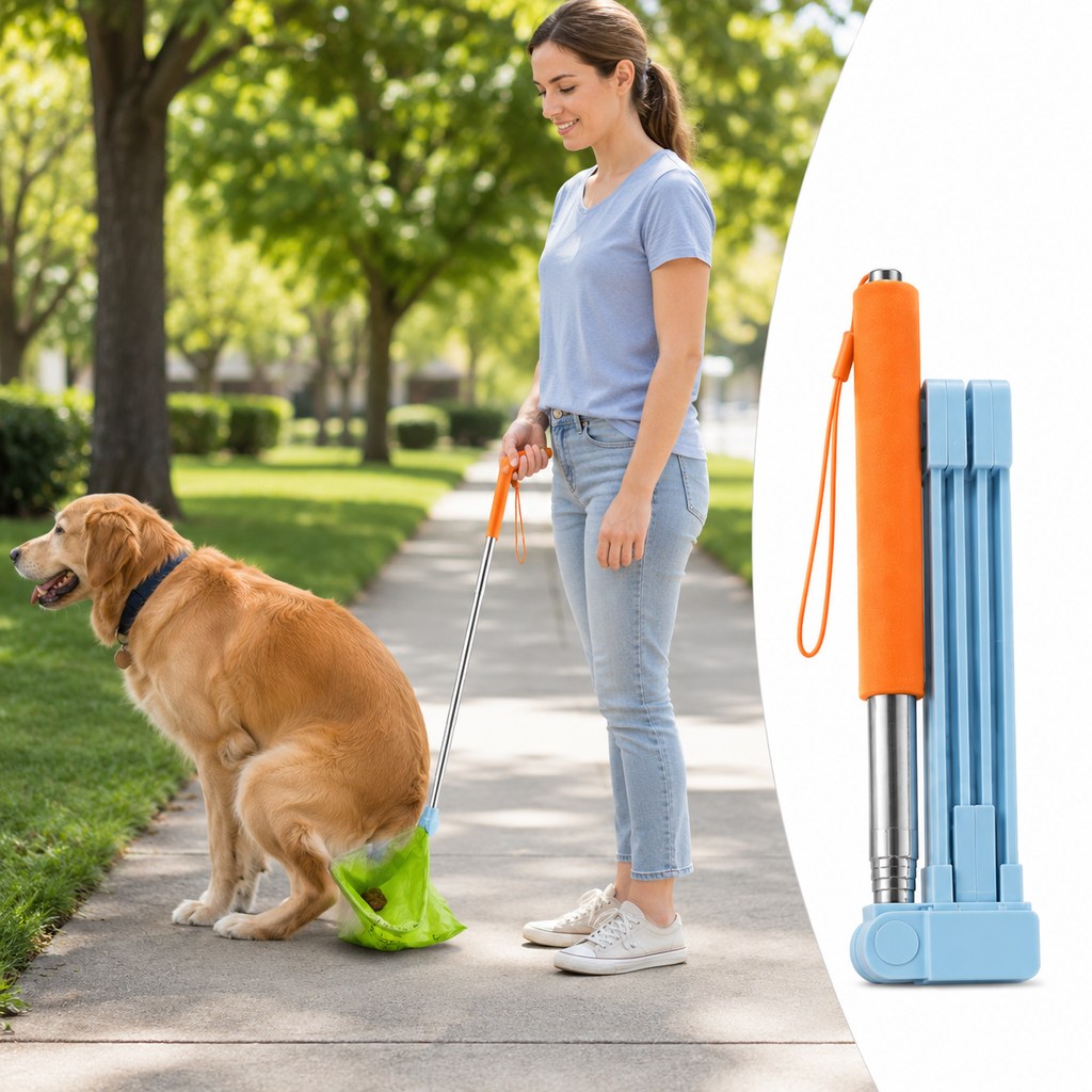 Foldable Telescopic No-Bend Dog Poop Catcher