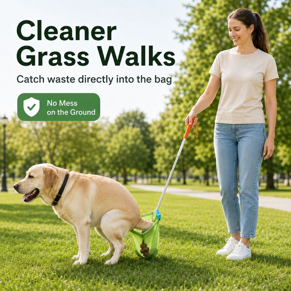 Foldable Telescopic No-Bend Dog Poop Catcher