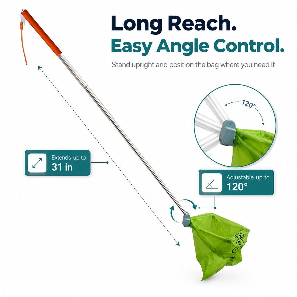 Foldable Telescopic No-Bend Dog Poop Catcher